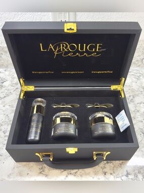 La Rouge Pierre Obsidian Collection Briefcase Skin Care Collection.